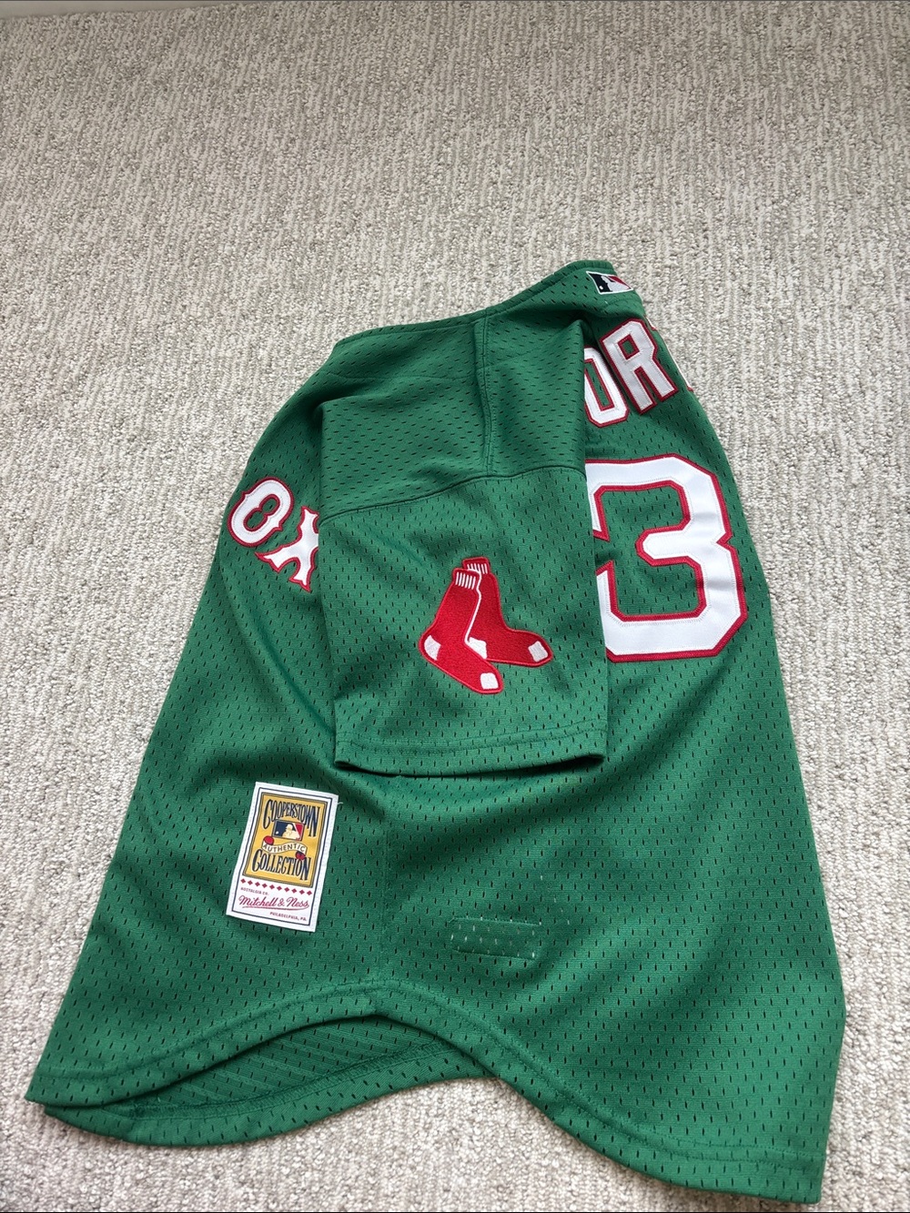David Ortiz 34 Green Red Sox Jersey Youth M - Picture 7 of 7